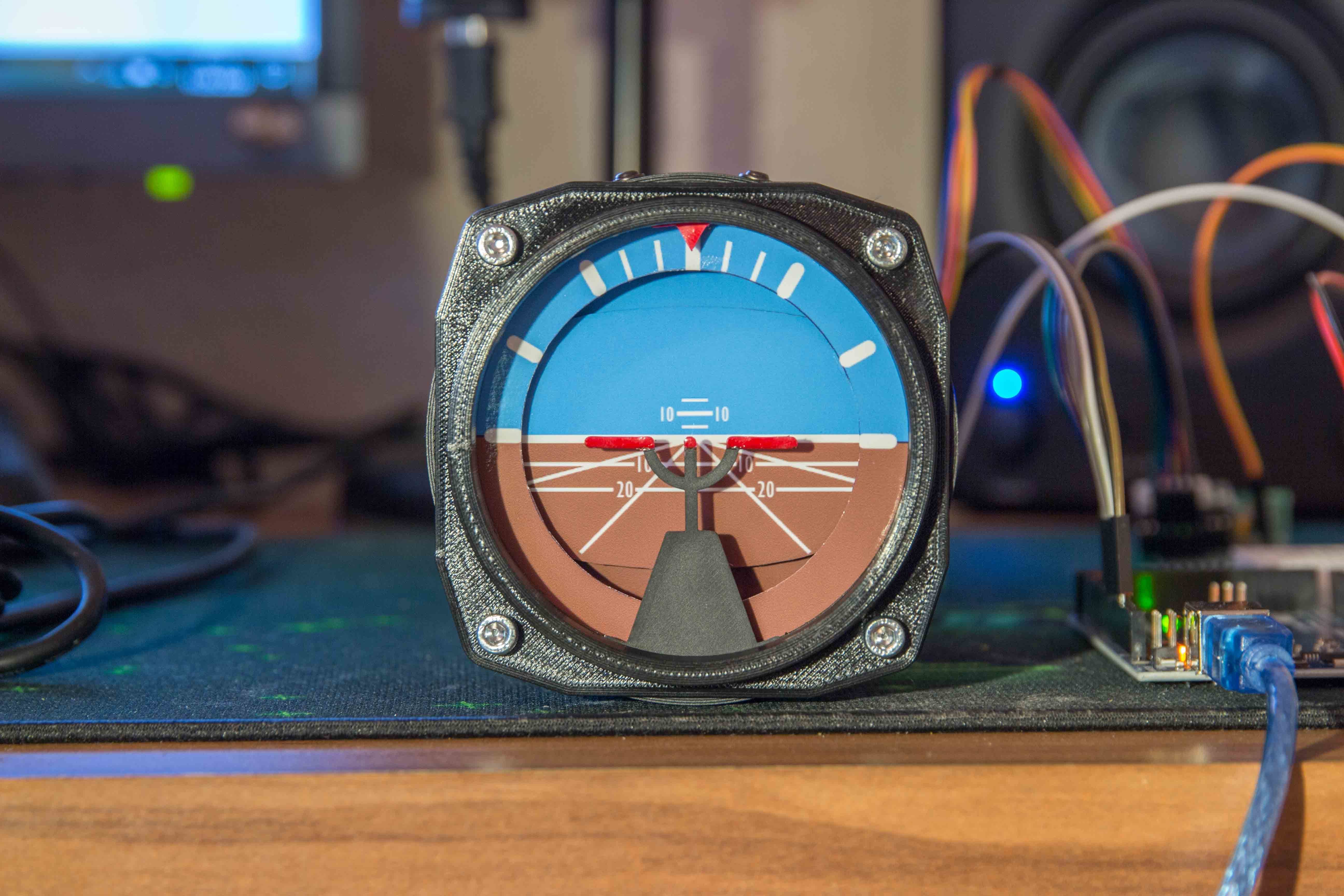 STL file Full 360° Attitude Indicator for Flight Simulator 🎲 ・Model to