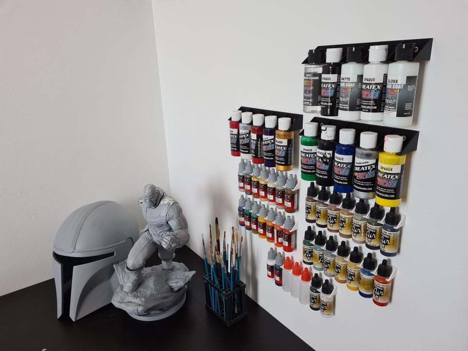 Free STL file createx + vallejo paint wall holder 🎨 ・3D printable object to download・Cults