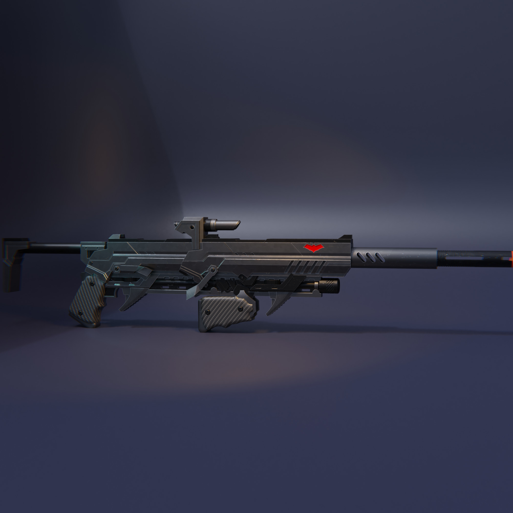 🔫 Red Hood Arkham Knight Rifle・ 3D File for ・Cults