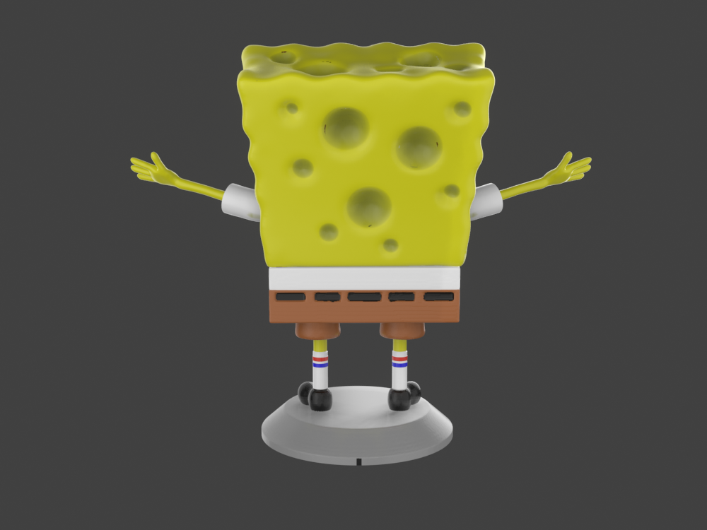 Archivo 3D Spongebob Happy sculpture 3D print 🗿・Objeto de impresión 3D
