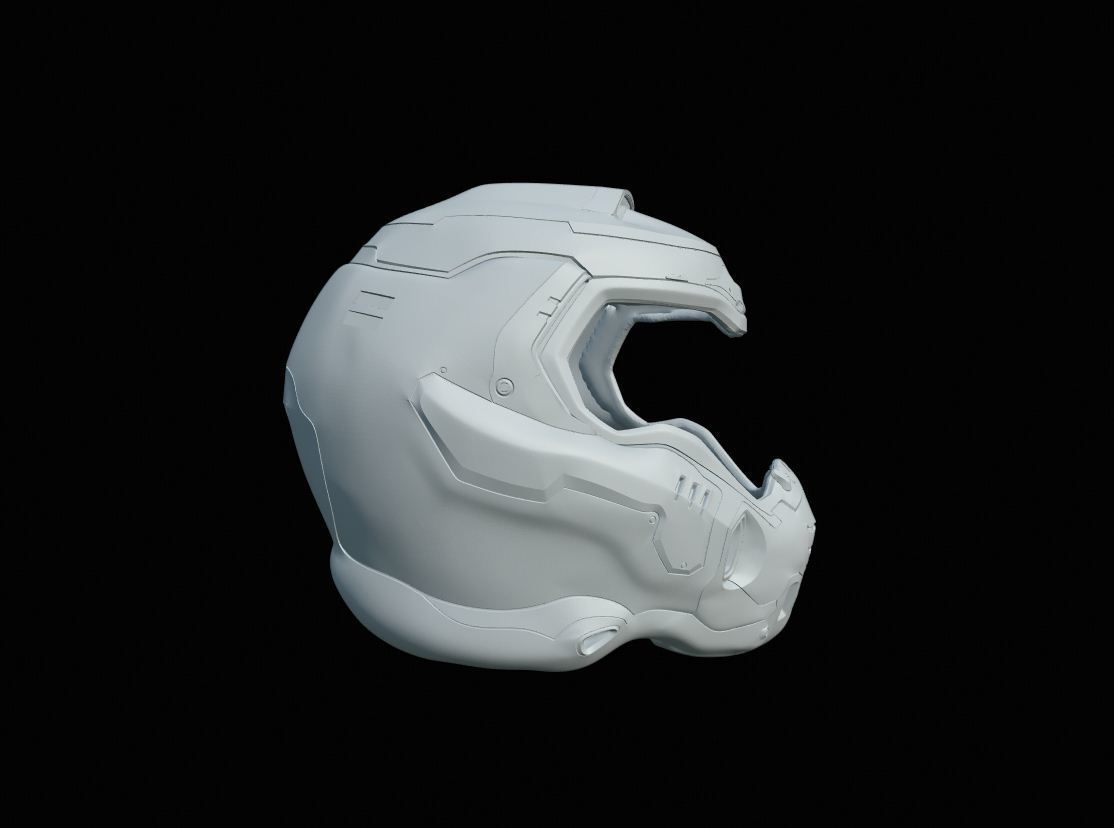 doom slayer motorcycle helmet Dark Ages DiY Kit The helmet comes separated into individual pieces aligned for easy assembly. DOOM Eternal Phobos Helmet –