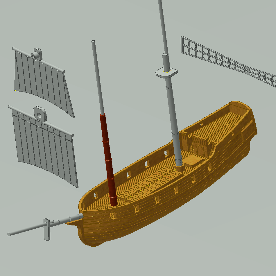 ⛵ Sail ship model / toy・ 3D File for ・Cults
