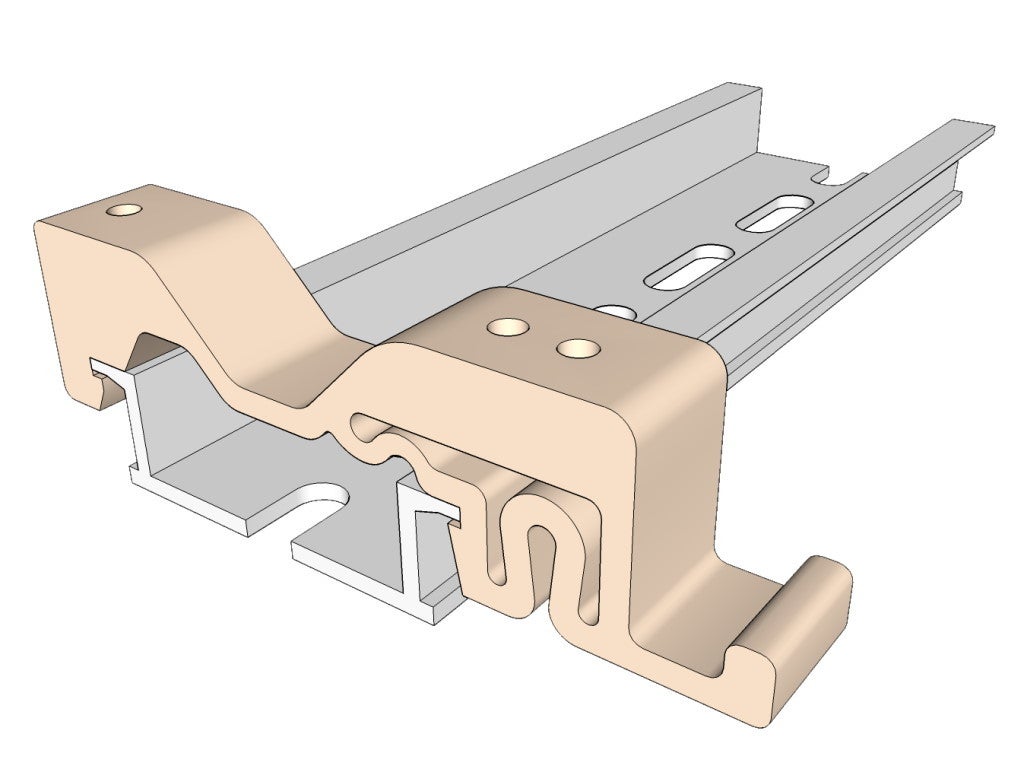 Free STL file DIN Rail Spring Clip 👽 ・Template to download and 3D print