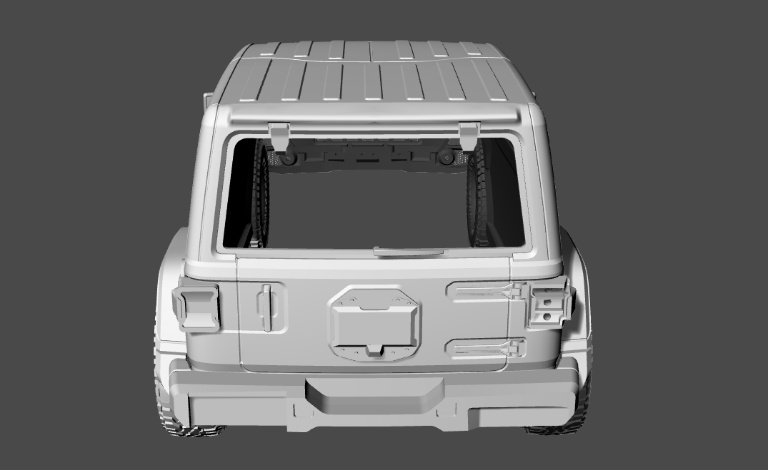 Axial Rear Bumper & Hinge: SCX24 CRC JL AXI201000