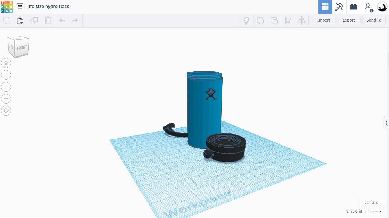 life size hydro flask STL File for Cults