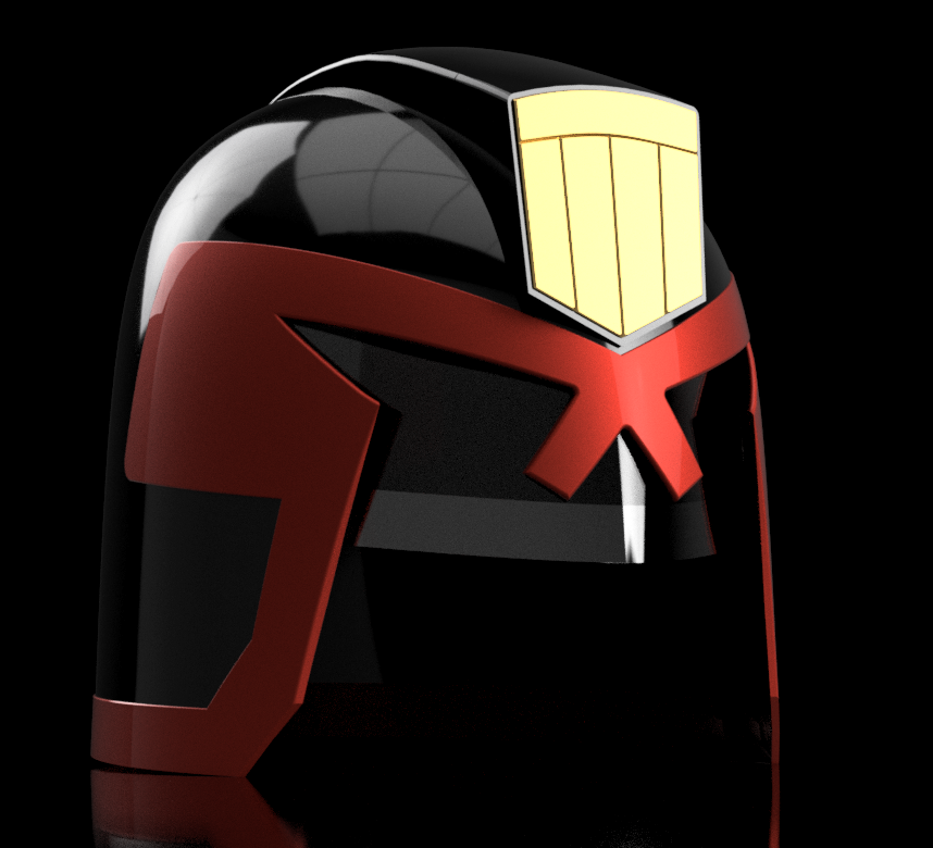 🪖 Dredd Comic Style Helmet・ STL File for ・Cults