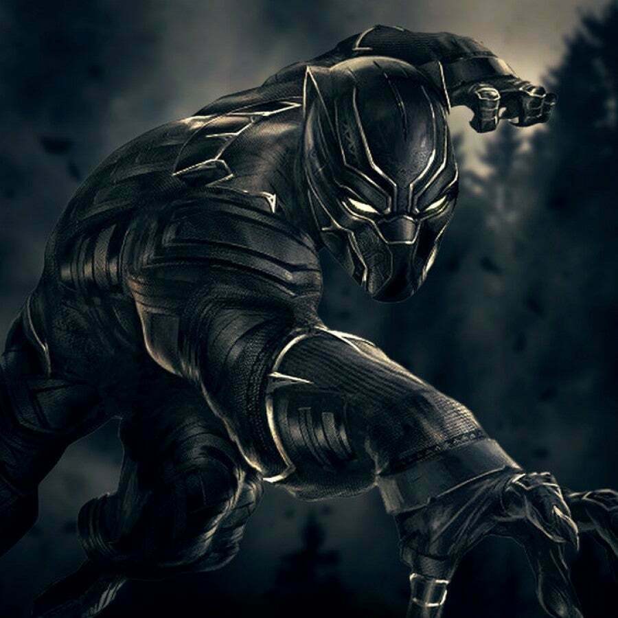 Descargar archivo OBJ gratis arte mural de la pantera negra 📱 ・Modelo