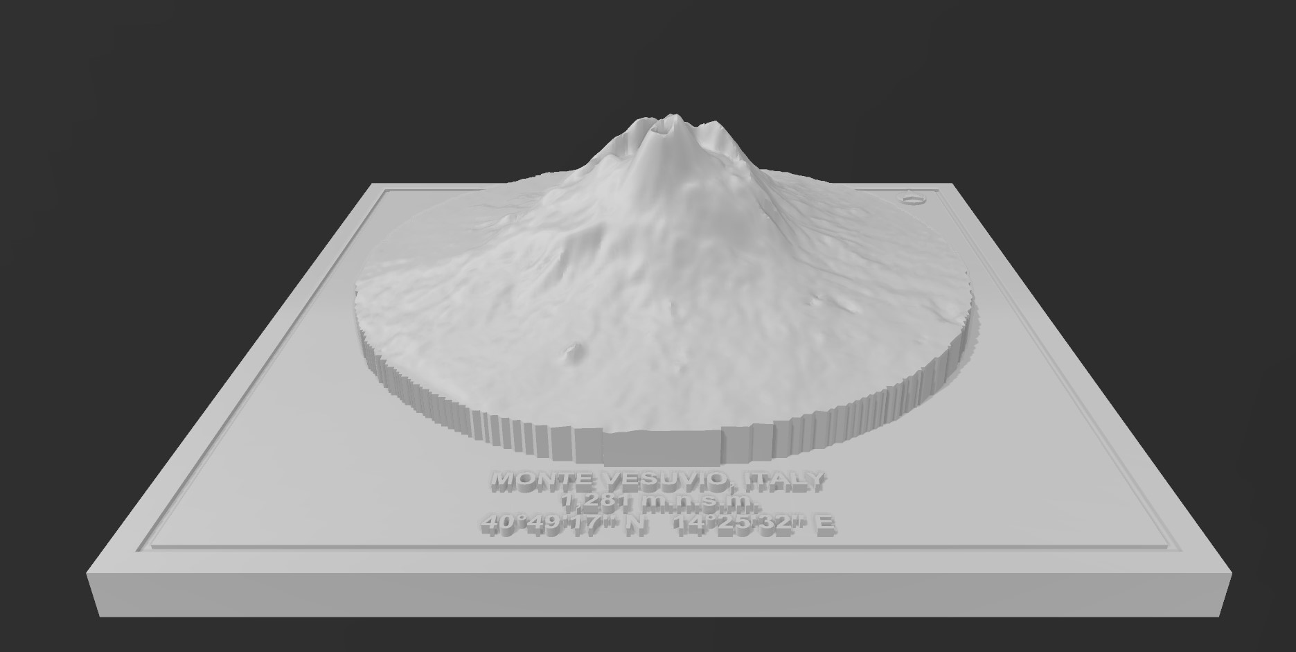 STL file PLATE FOR PLUMAS - Mount Vesuvius - Italy - Volcanoes of the ...