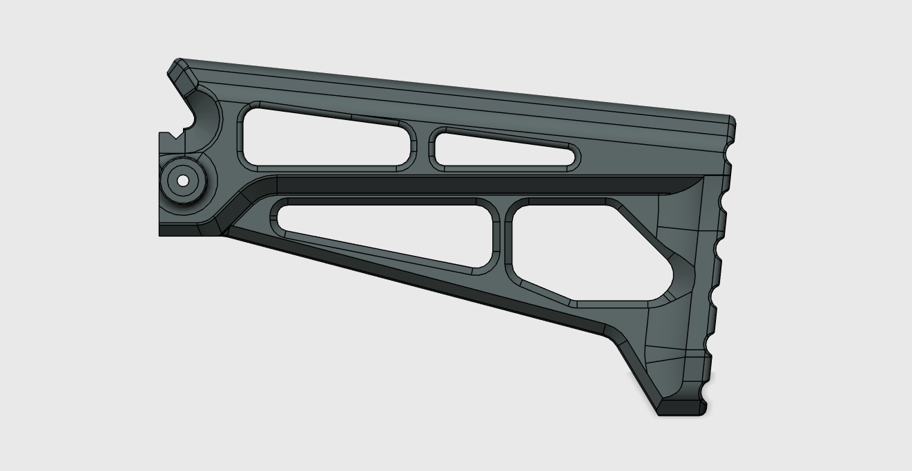 🔫 assault stock 0.1・Free STL File for ・Cults