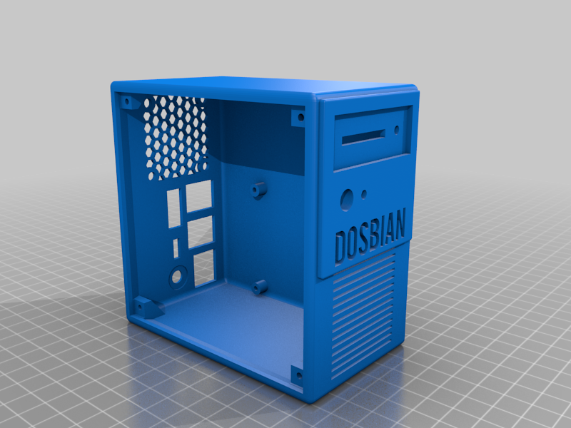 🖥️ Retro Raspberry pi 4 DOS PC Tower case・ STL File for ・Cults