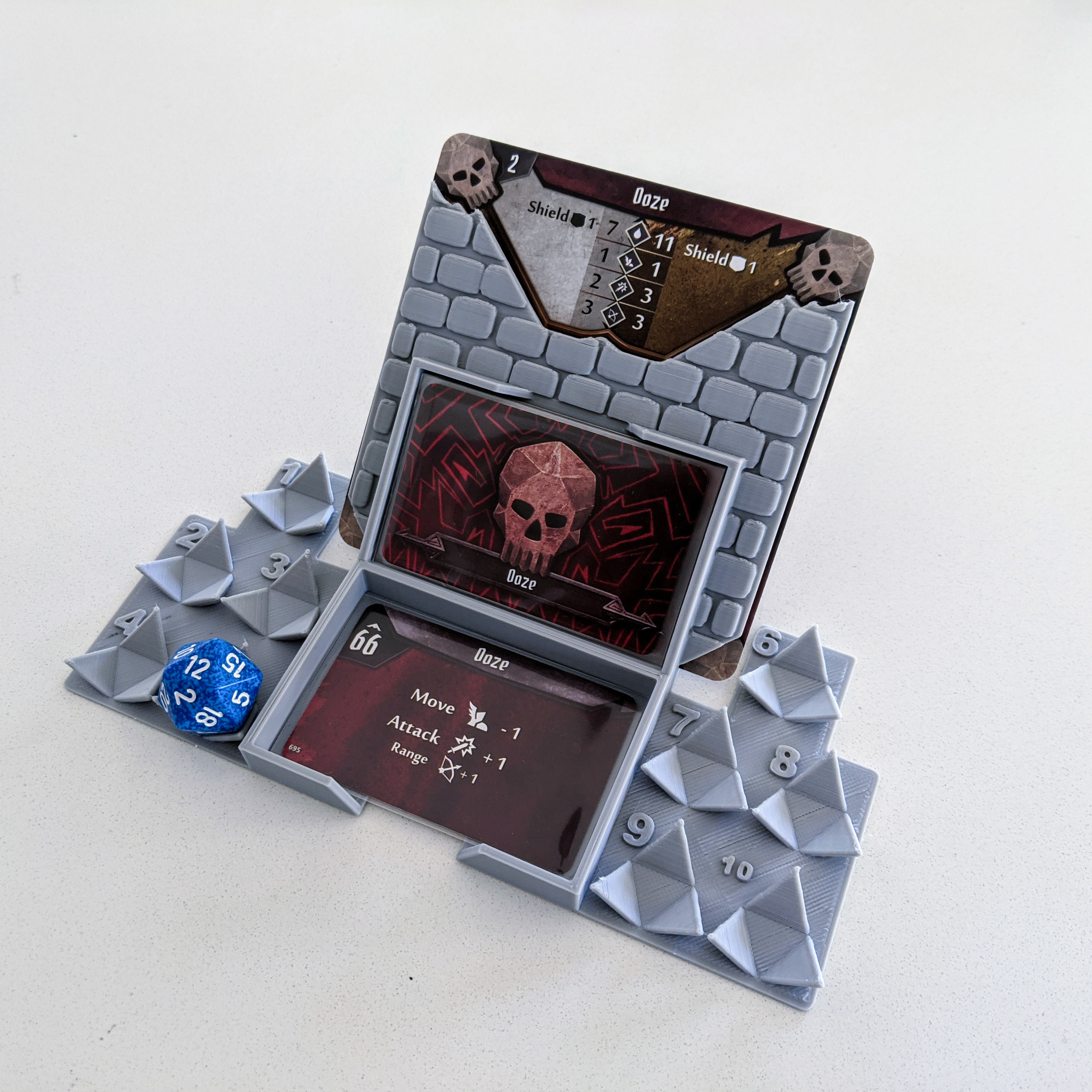Gloomhaven Monster Stats and Damage Holder - d20Free STL File for Cults Gloomhaven Monster Stats and Damage Holder - d20Free STL File for Cults