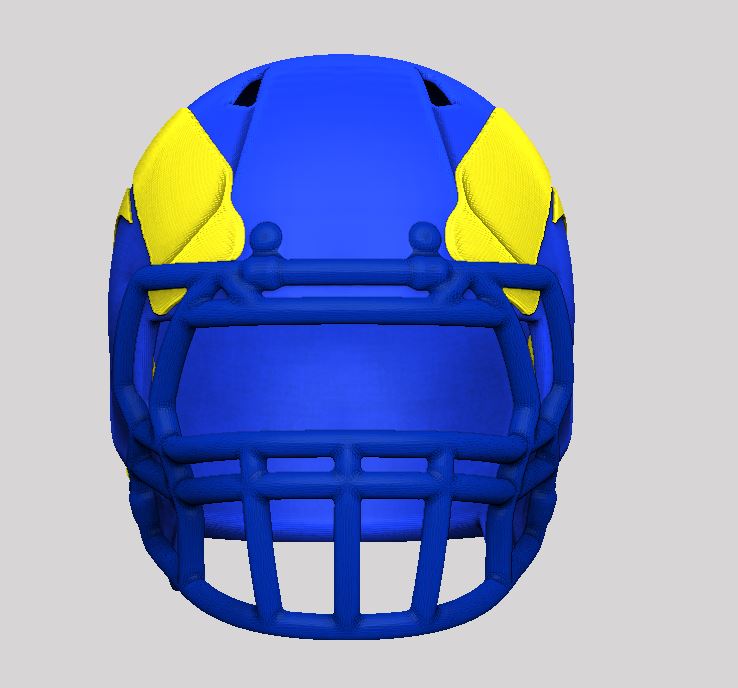 🪖 NFL LOS ANGELES RAMS HELMET・ STL File for ・Cults