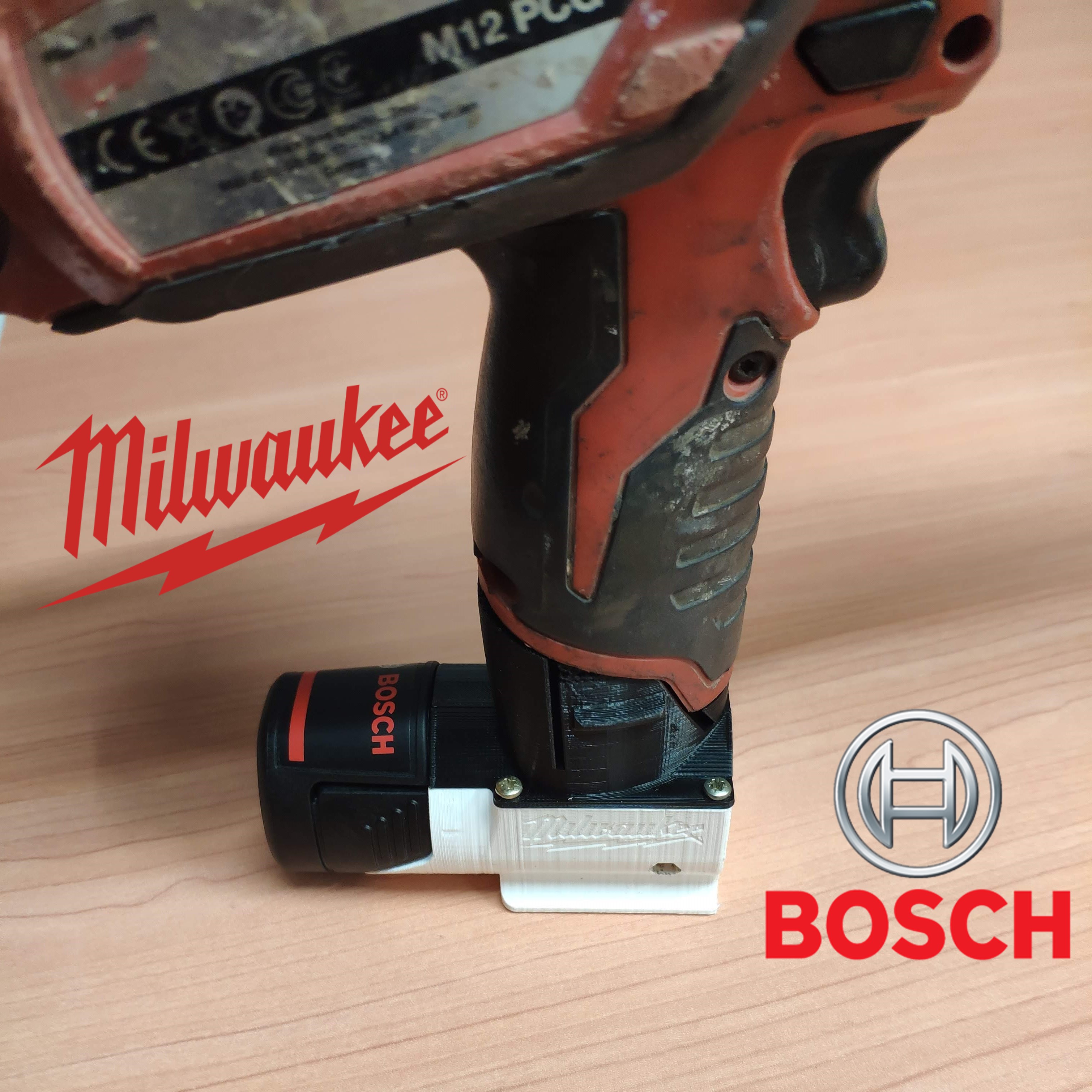 🔋 BOSCH PRO 12 V ON MILWAUKEE M12 Adaptador de bateria・Arquivo