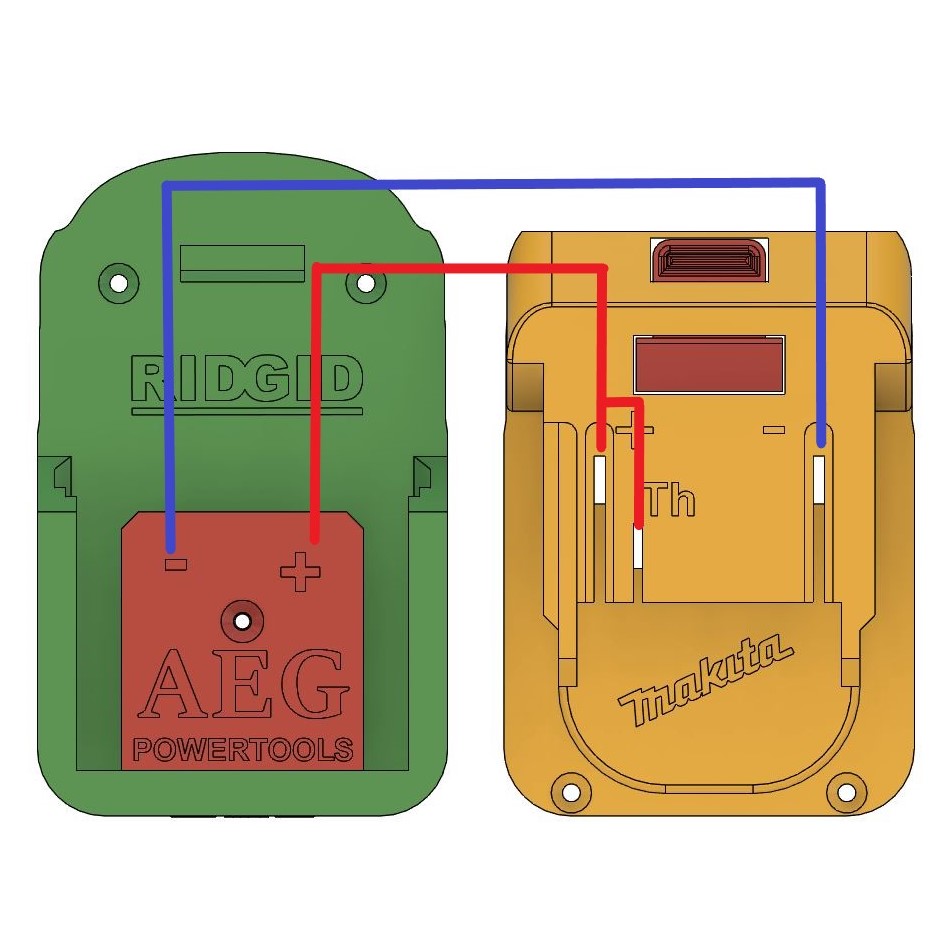 thumbnail image 2 of 1PCS Adapter For Makita 18V LXT Battery To Power For AEG & RIDGID 18V Type Tools 2 of 5