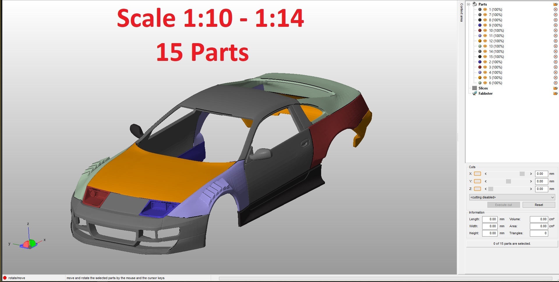 🚗 Nissan 300ZX Tuning Body For Print・ 3D File for ・Cults