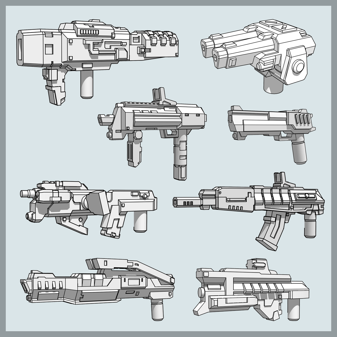 STL file Custom Weapon Pack 🔫 ・3D printable