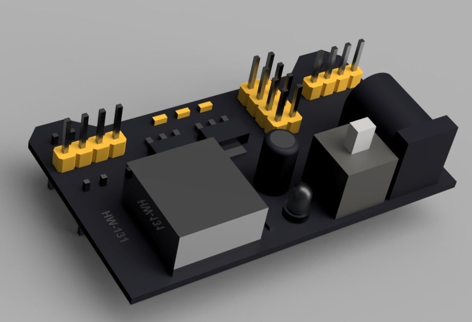 🎨 HW-131 Breadboard power supply・Free STL File for ・Cults