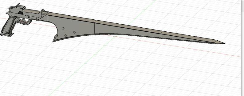 🔫 Hyperion Gunblade (Seifer's Gunblade from FFVIII)・ 3D File for