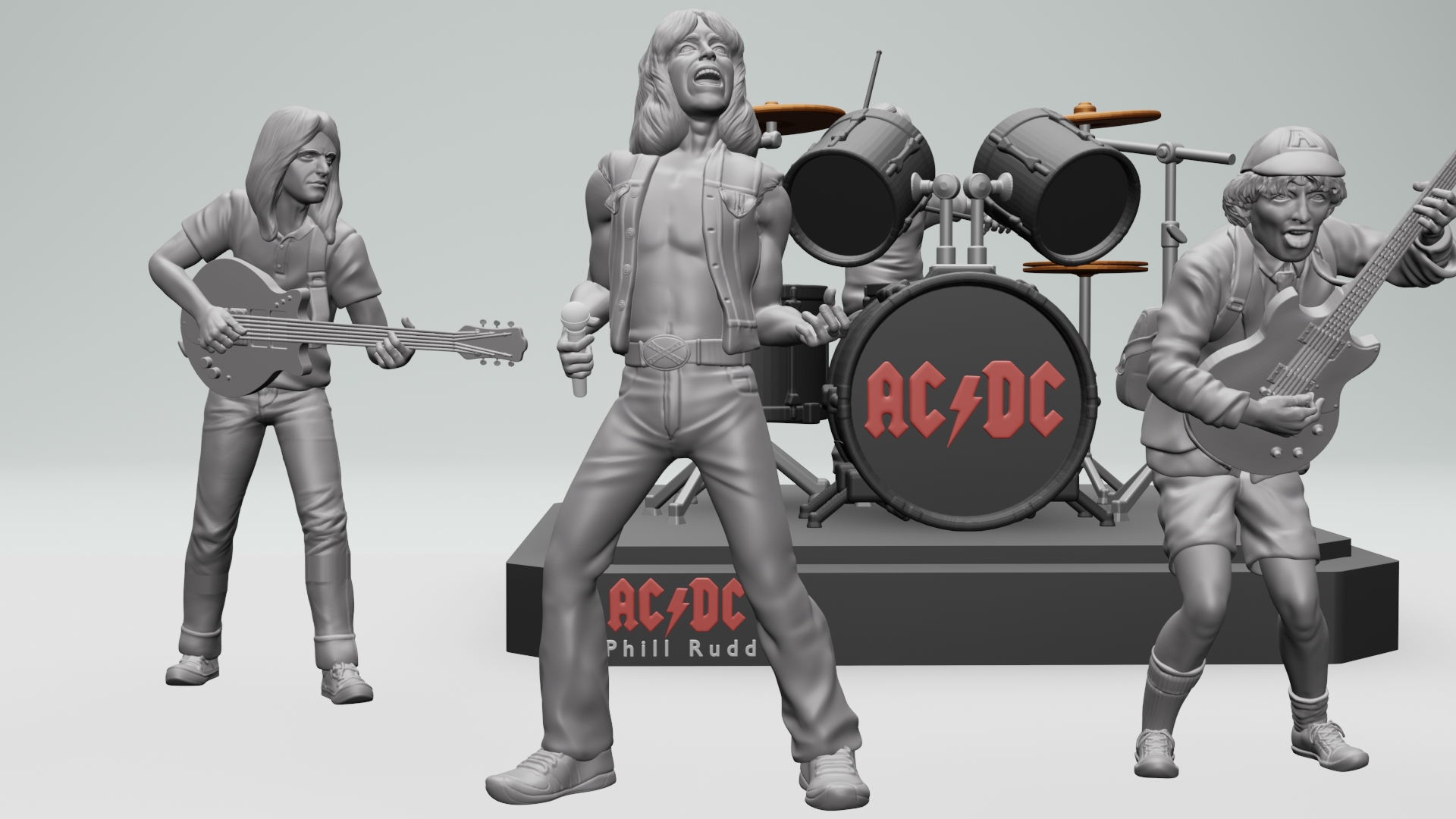 🎸 Bon Scott ACDC - 3d printing・ 3D File for 3D printing・Cults