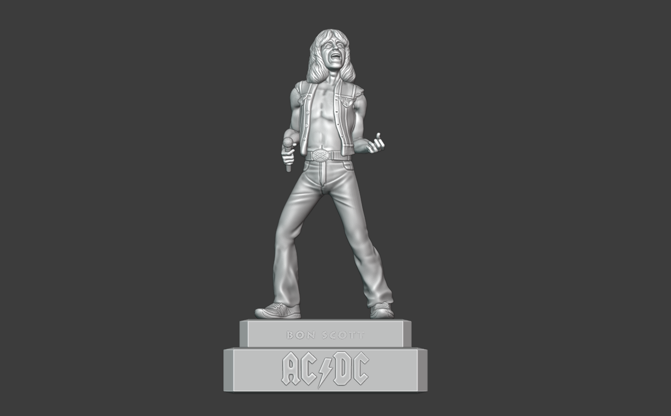 🎸 Bon Scott ACDC - 3d printing・ 3D File for 3D printing・Cults