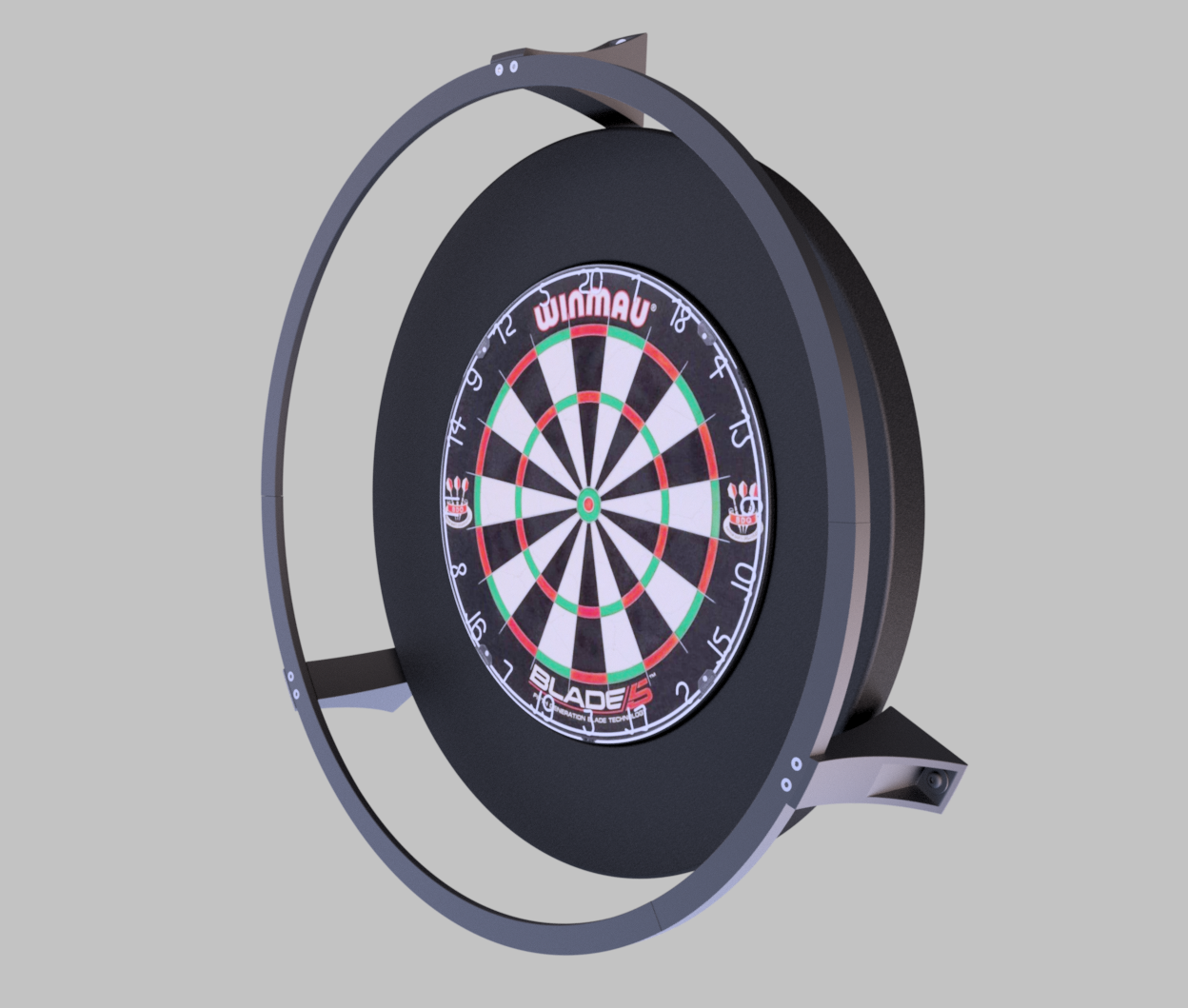 STL file Dartboard LEDLight Surround (Darts Ring / Dart Board) 💍 ・3D