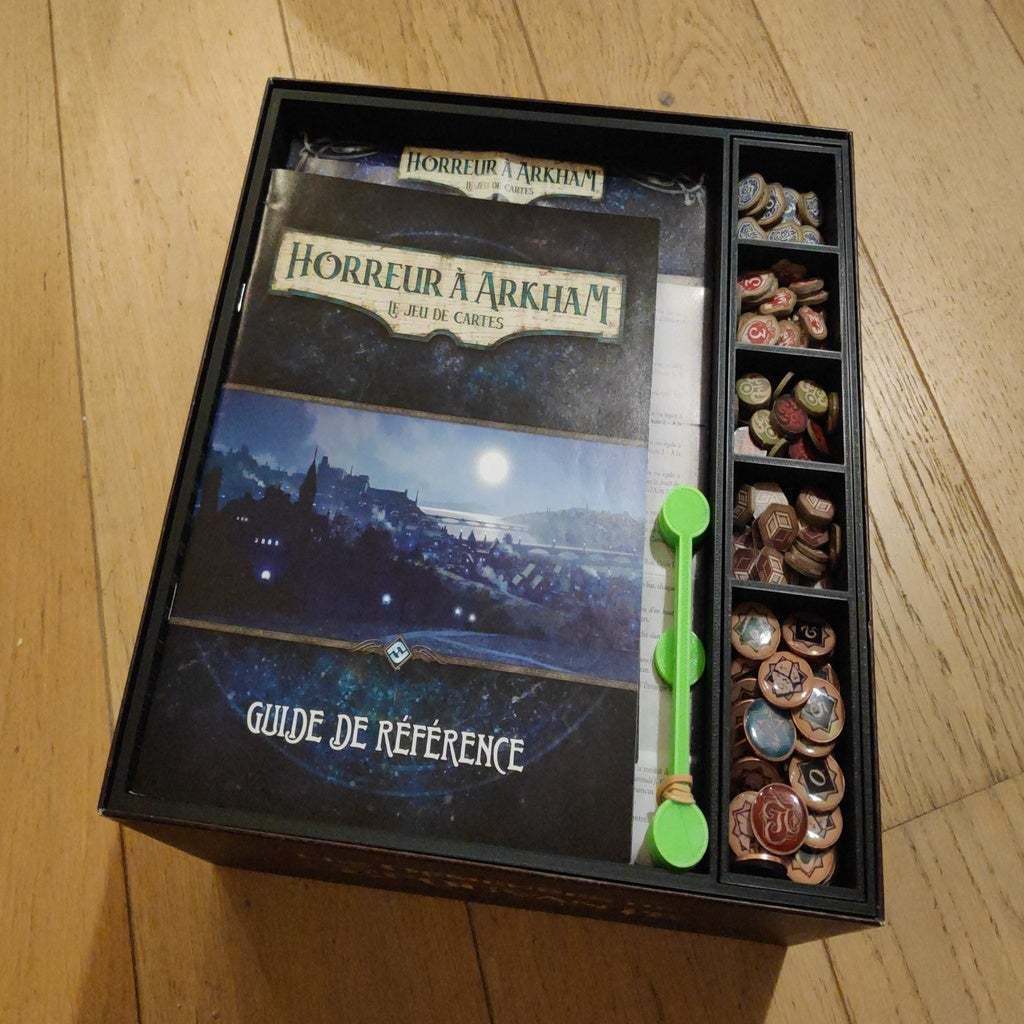 Arkham Horror (LCG) Storage Box Organizer with the Mansions of Madness  box (Only Perfect Size Sleeves)Free STL File for Cults