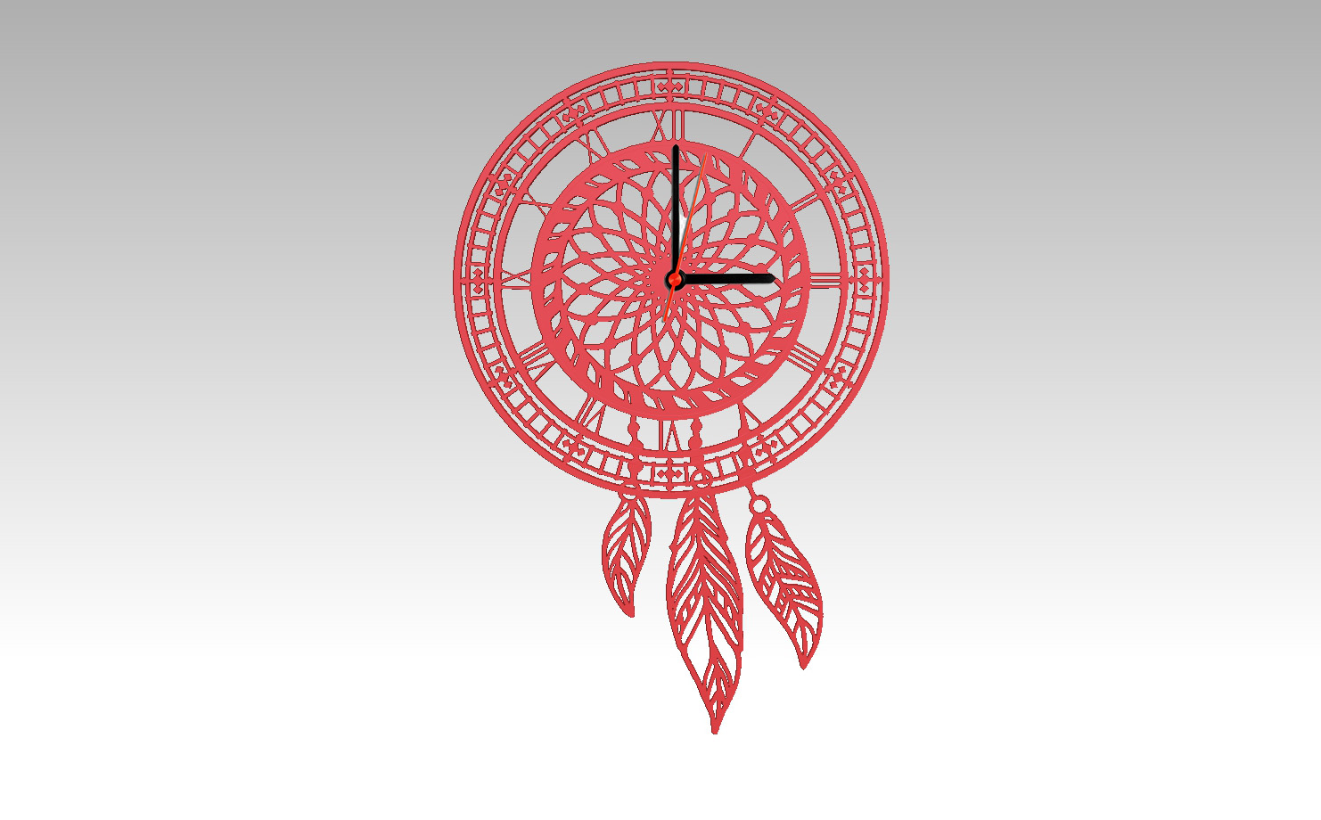 STL file Dream Catcher Wall Clock 2 models 🕰️ ・3D printing model to