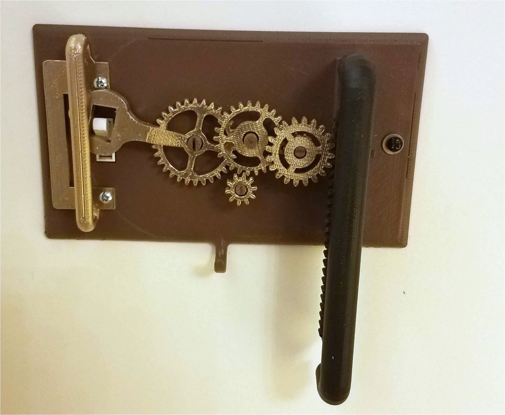 ⚙️ steampunk gear rack and pinion light switch・Free 3D File for ・Cults