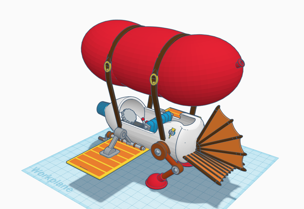 Free STL file Chip 'n Dale - Rescue Rangers Blimp Plane ⛑️ ・3D printing ...