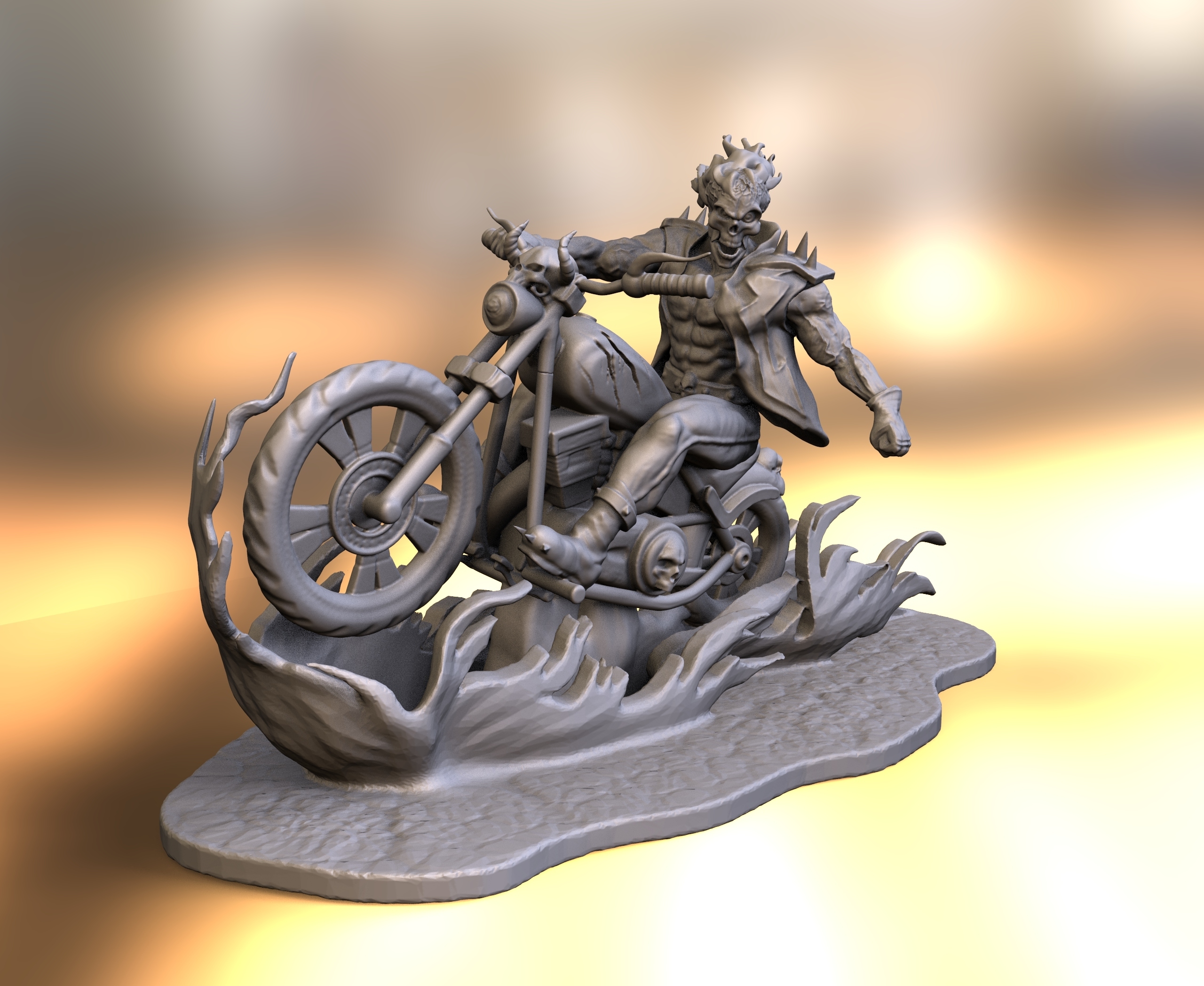 👻 GHOST RIDER ghost biker・ 3D File for ・Cults