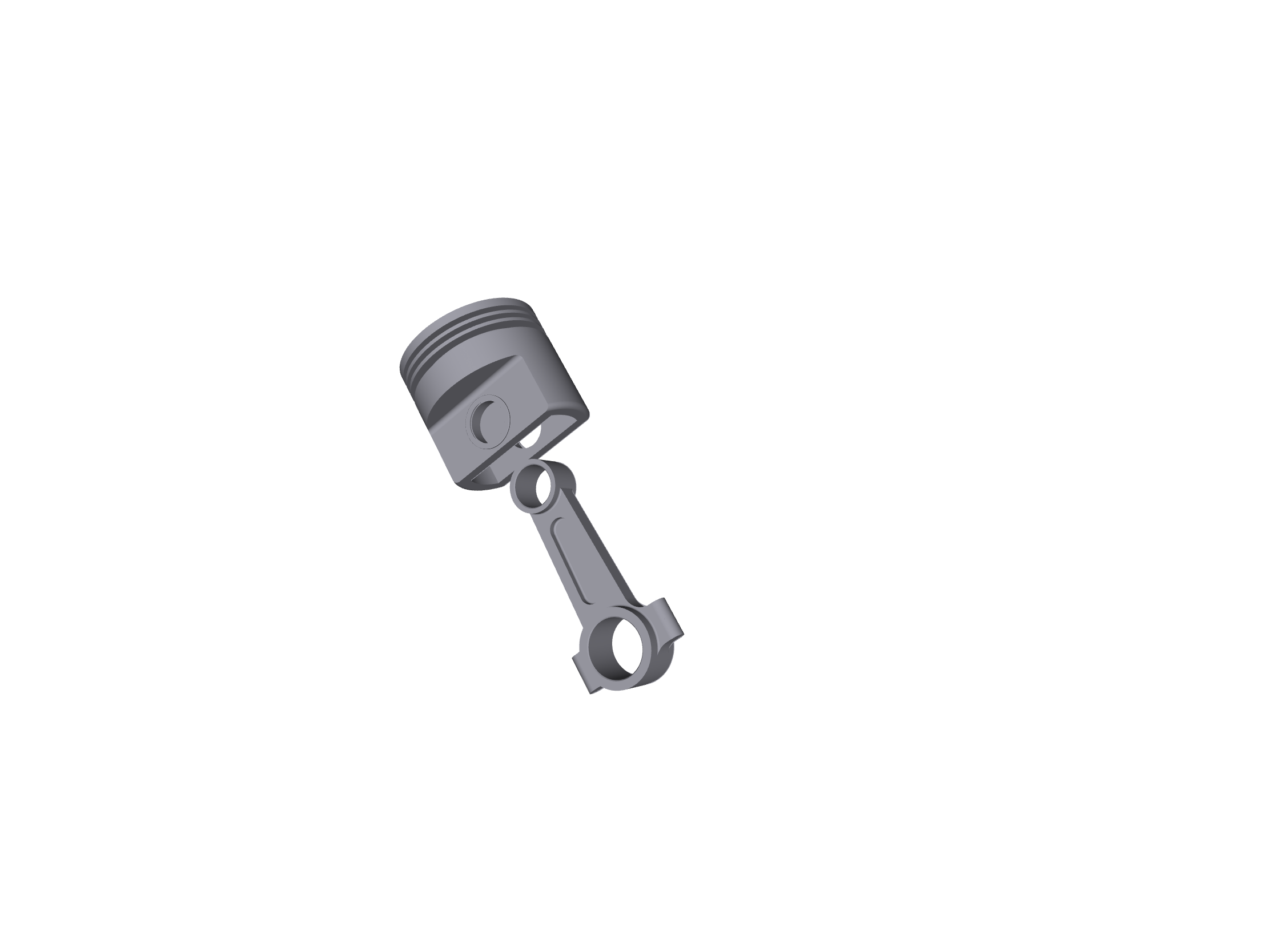 STL file Piston with connecting rod 👽 ・Template to download and 3D ...