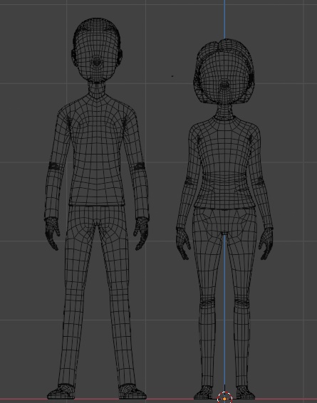 OBJ file male and female base mesh low poly ♂️ ・3D print design to ...