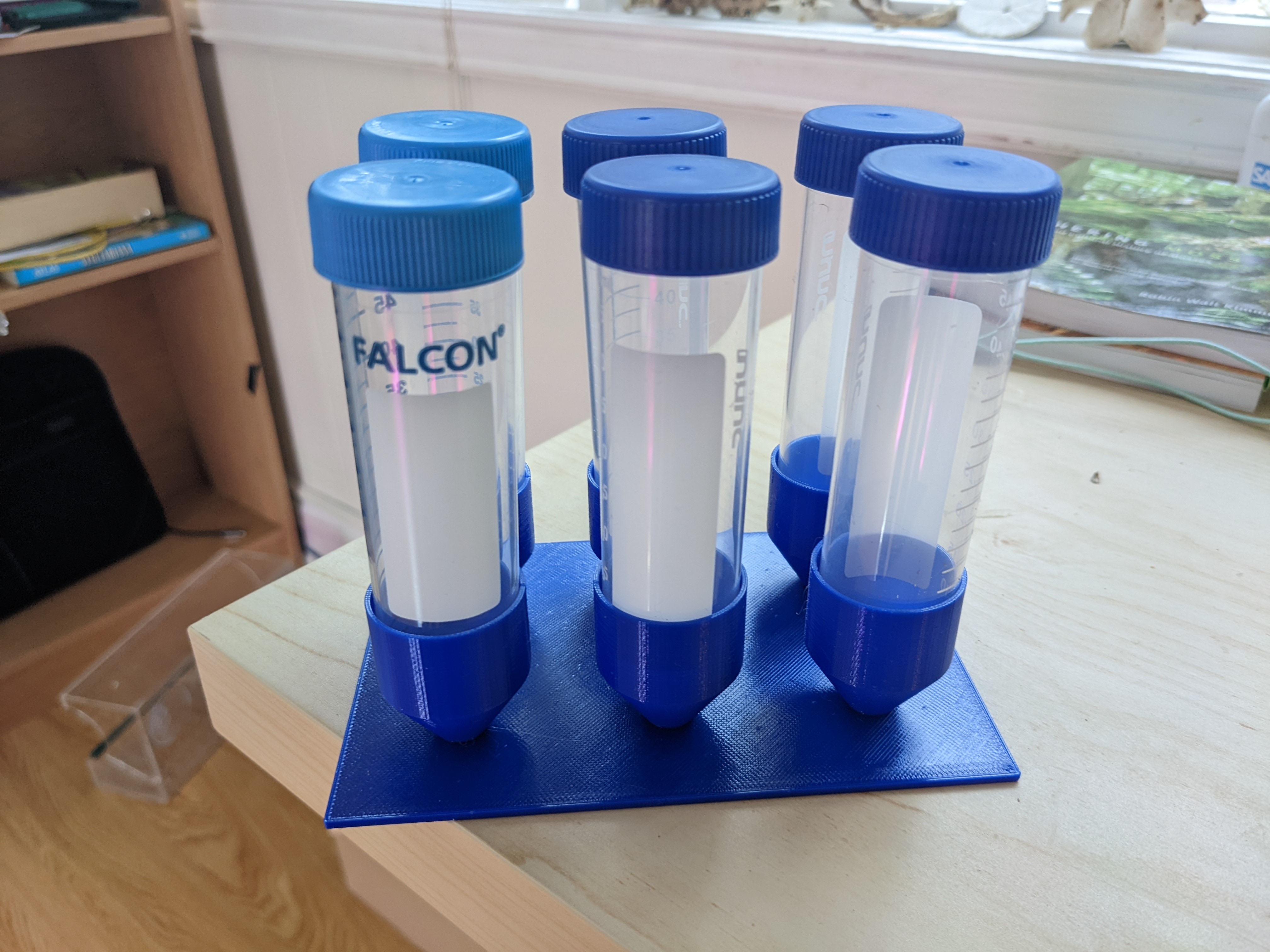 🧪 Falcon Tube 50 mL Holder x6・Free STL File for ・Cults