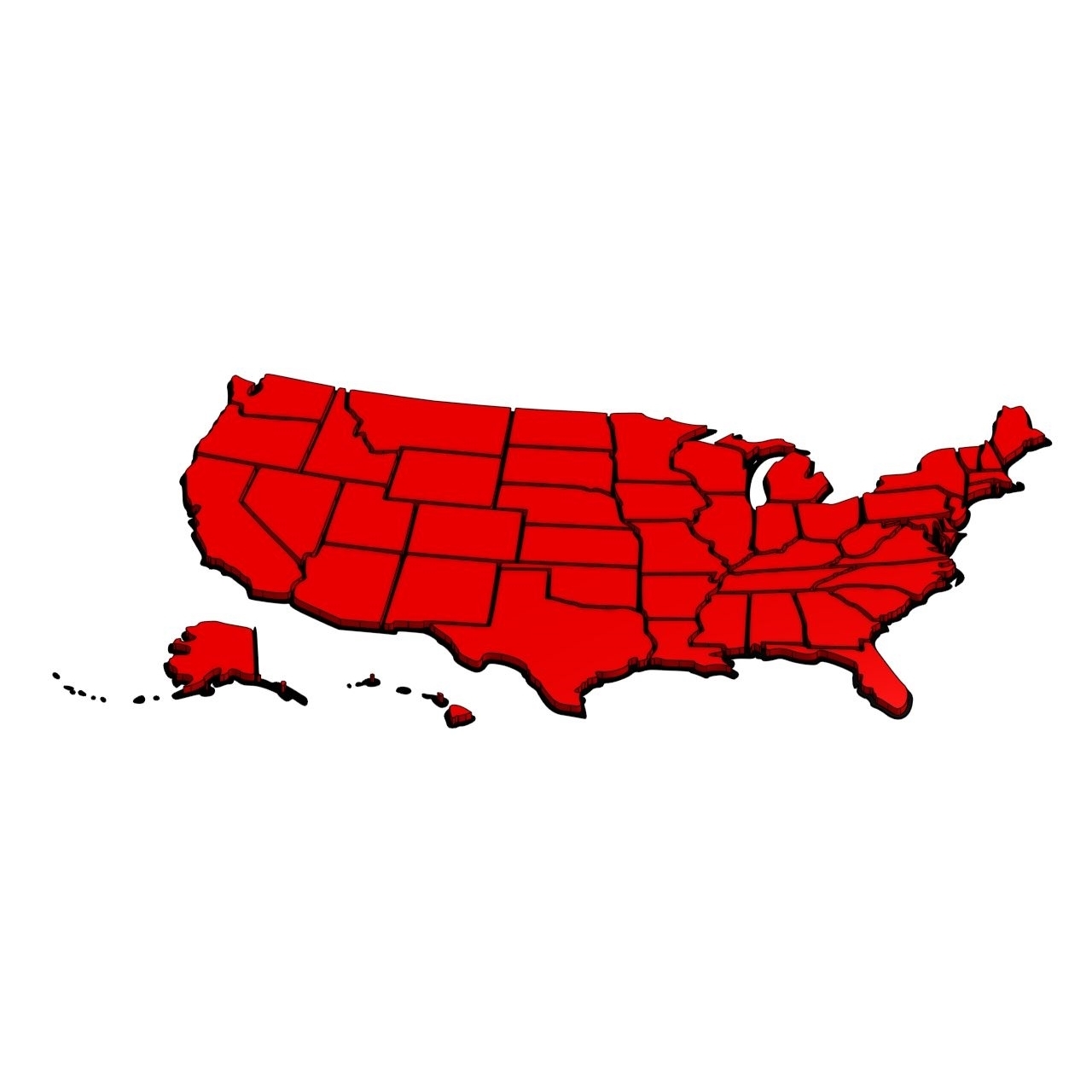 3D file Map of USA 🗺️・3D print design to download・Cults