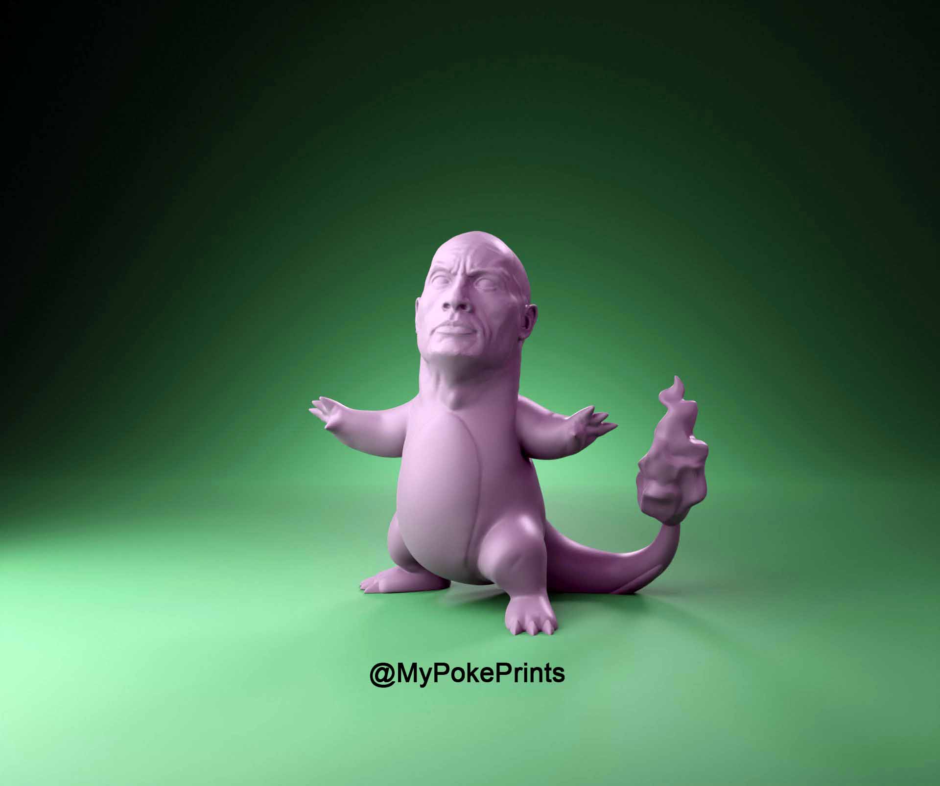 Rockmander — The Rock Mashup Figure by MyPokePrints (@MPPrints)