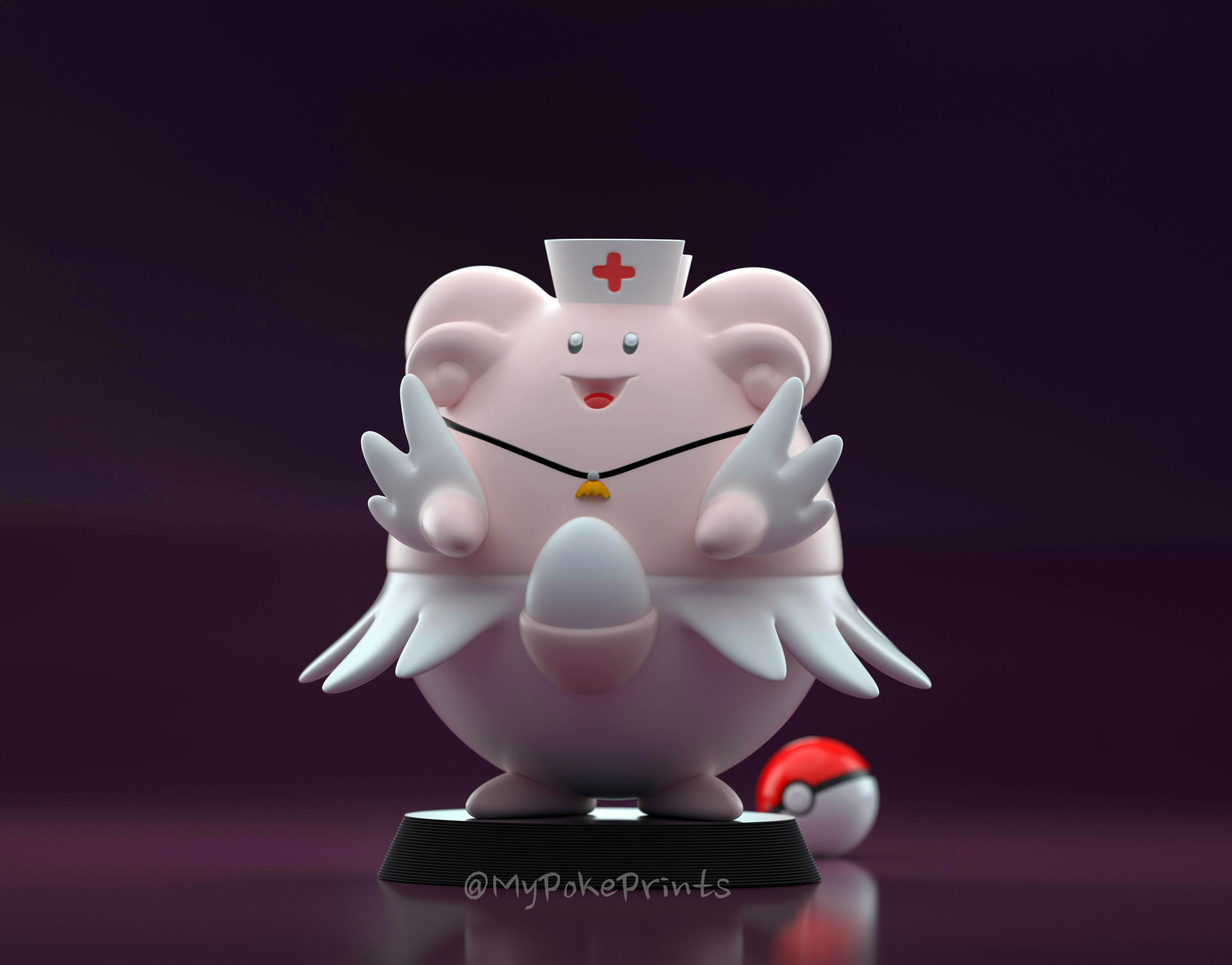 Blissey, Nurse Blissey & Chansey Figure by MyPokePrints (@MPPrints)