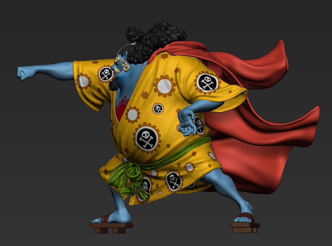 STL file Jinbe - Fanart - One Piece Anime 🎨・3D print model to download