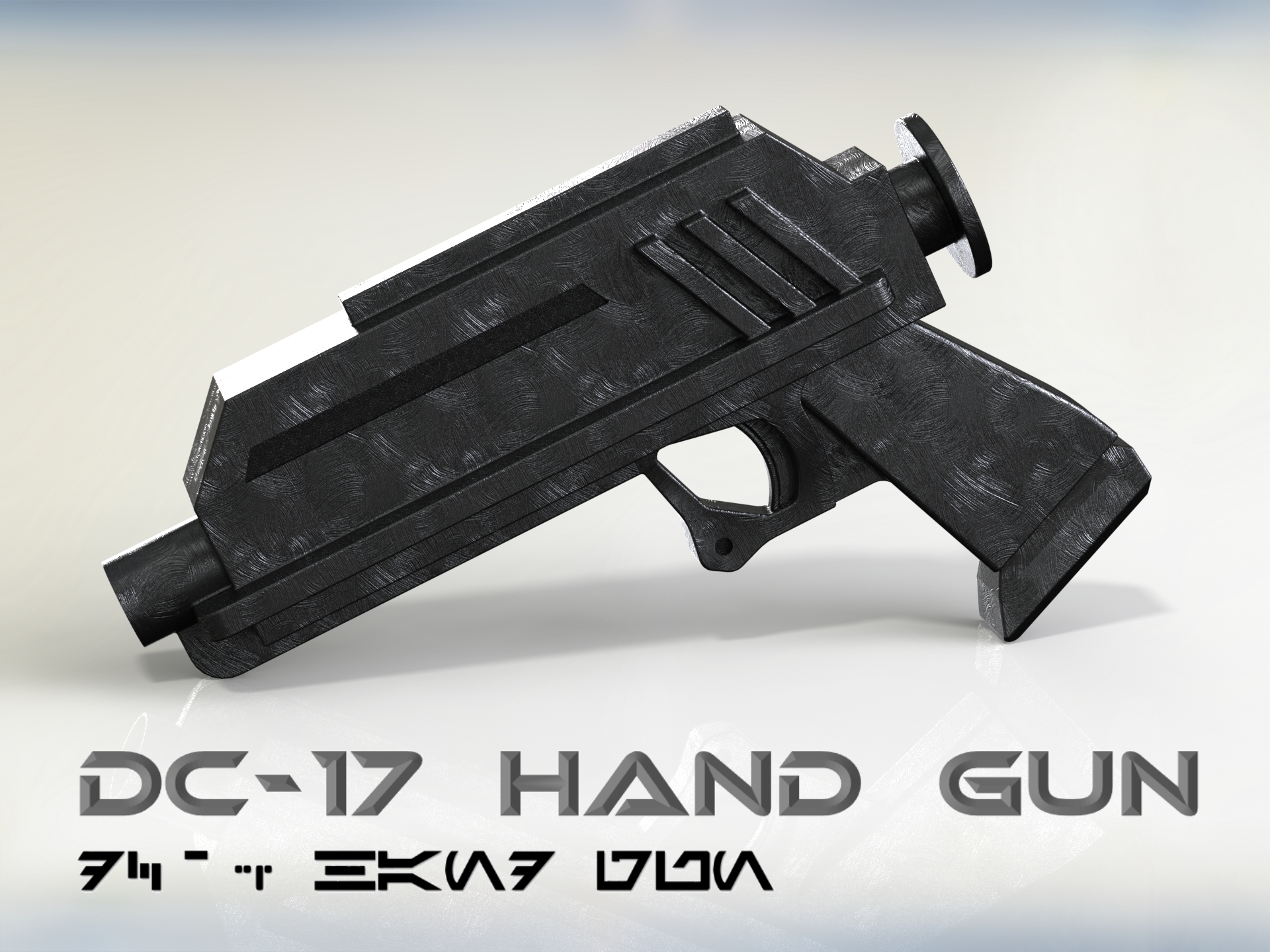 ✋ DC-17 Hand Blaster (Clone Wars Animated Version)・ STL