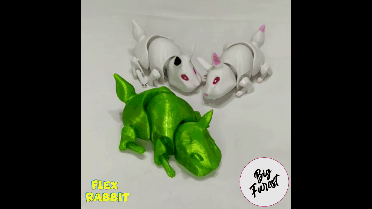 Файл STL ARTICULATED RABBIT 🐇 ・Шаблон для загрузки и 3D-печати・Cults