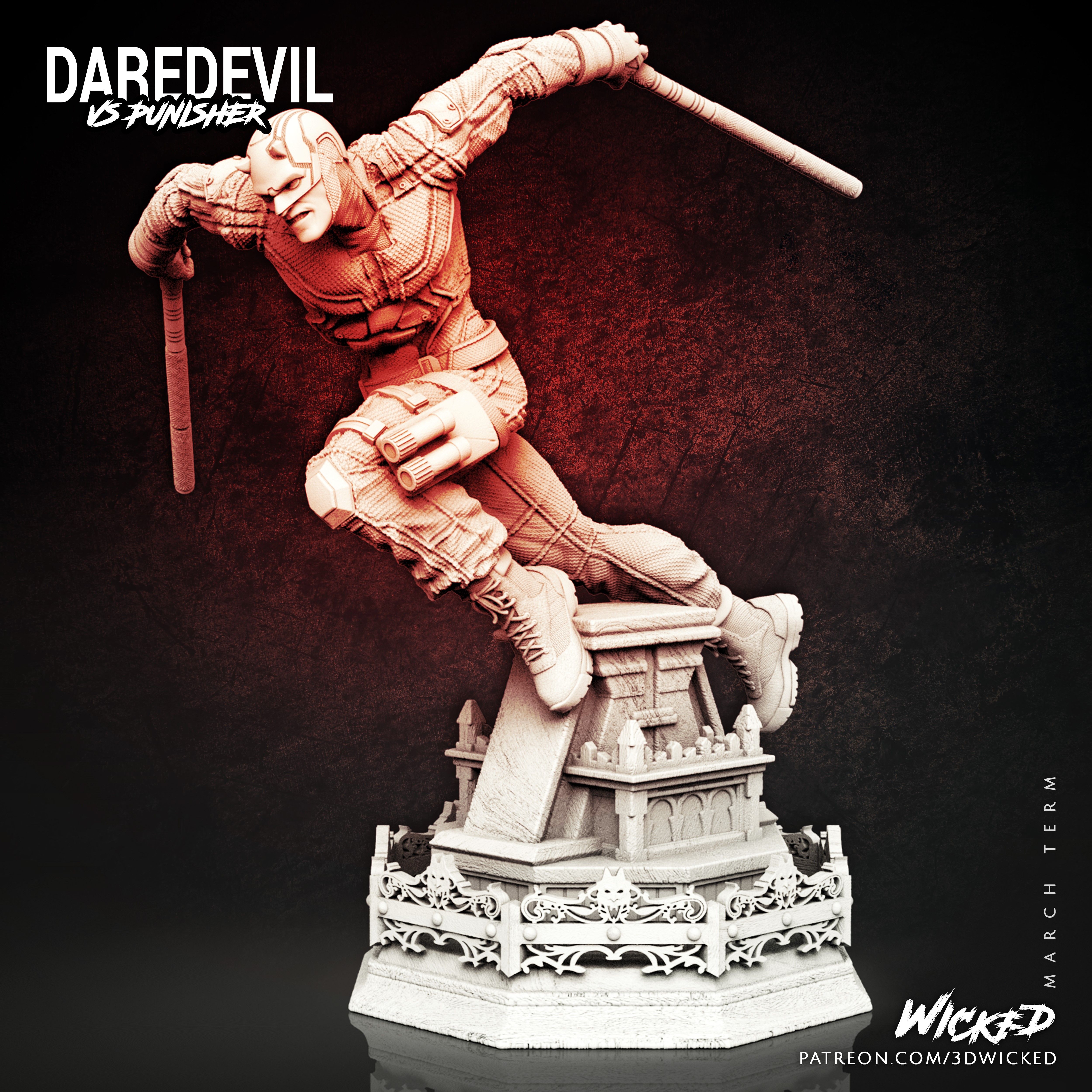 🗿 Wicked Marvel: Netflix Daredevil Sculpture STLs ready for