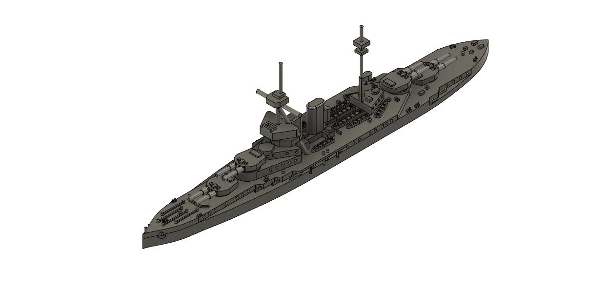 👸 Queen Elizabeth Class Battleship (WW1)・ STL File for ・Cults
