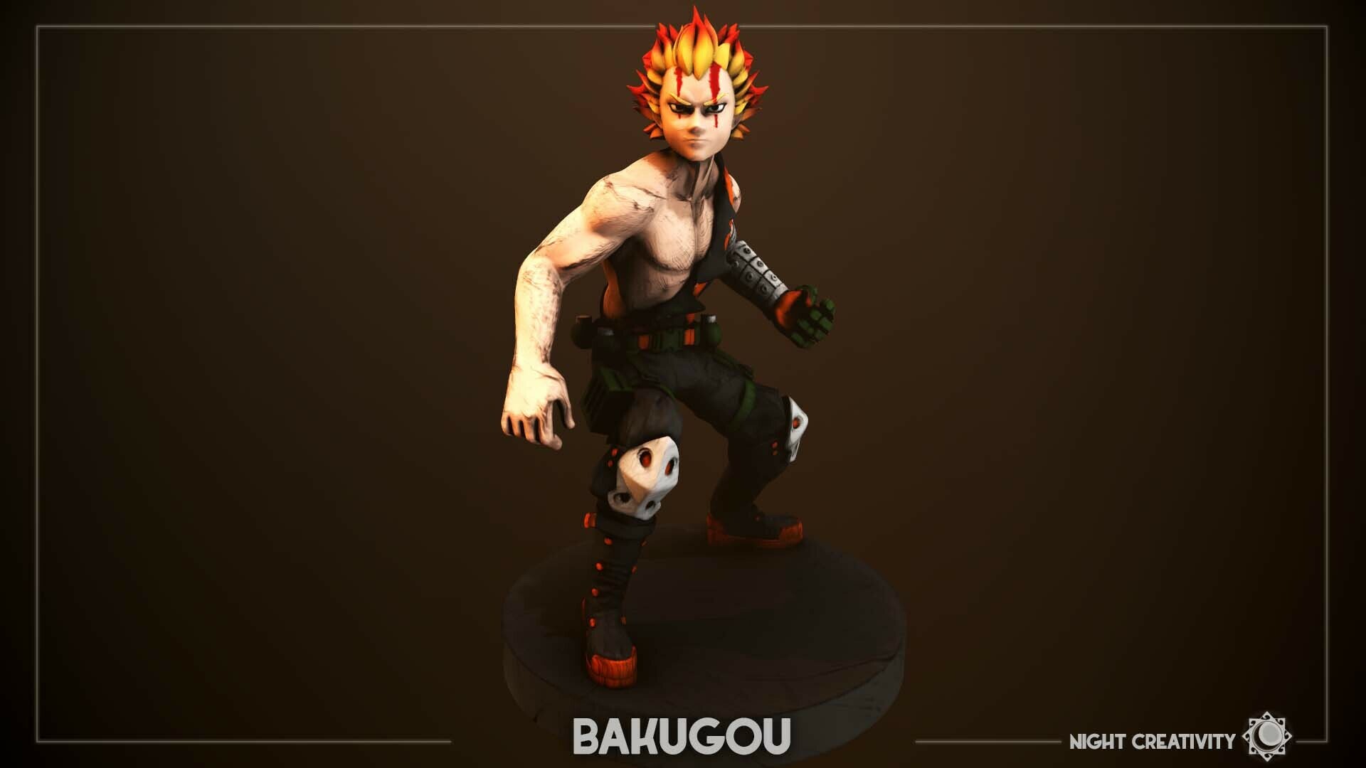  STL file Katsuki Bakugou 3D print model figure 👾・3D printer design to Motiv 