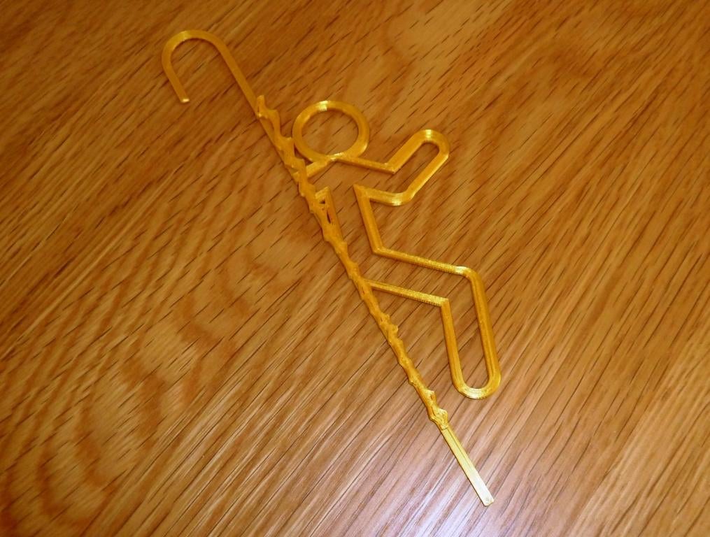 3D printable Running Man Bookmark・Cults