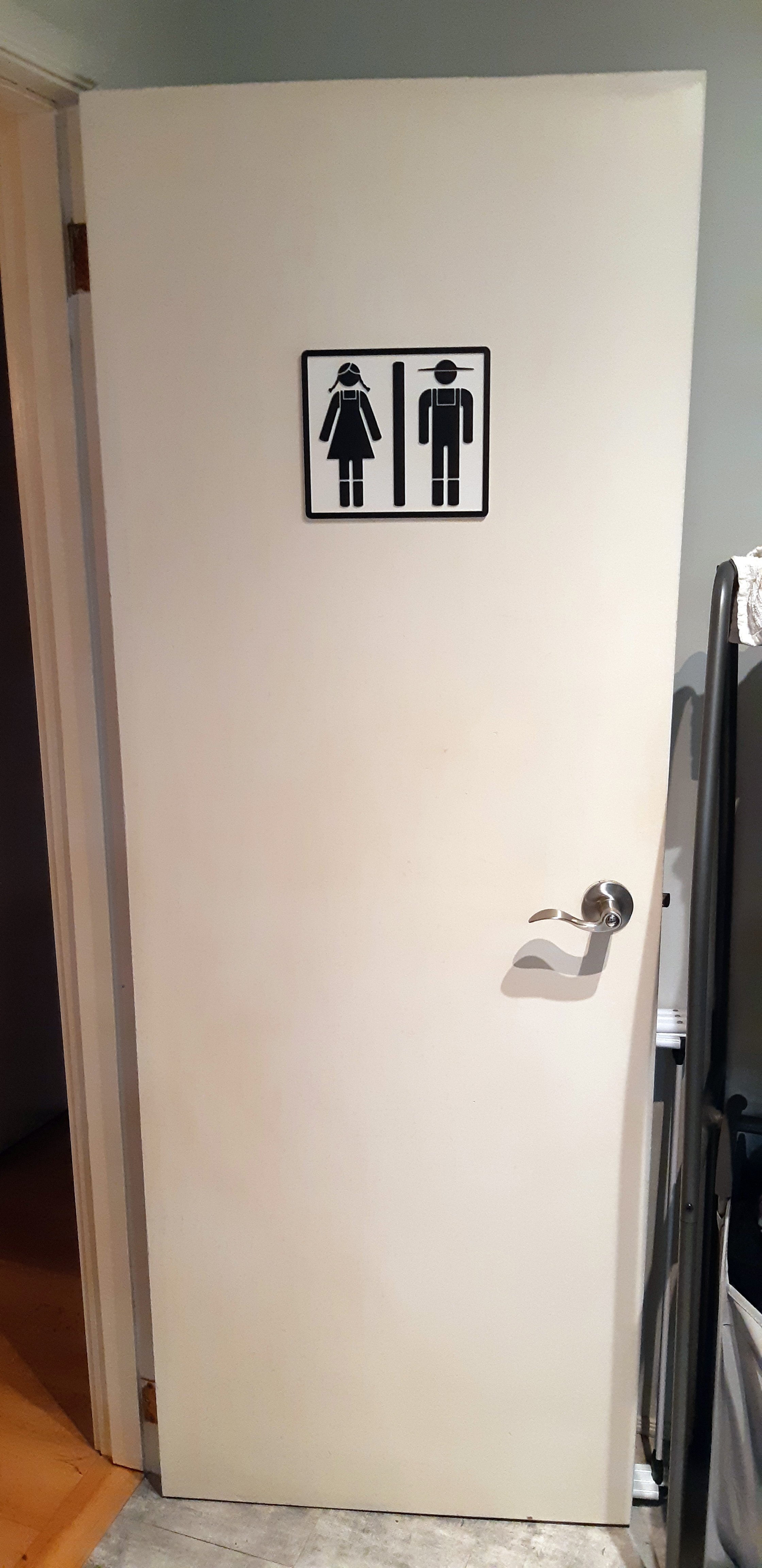3D printable Farmer Toilet Sign・Cults
