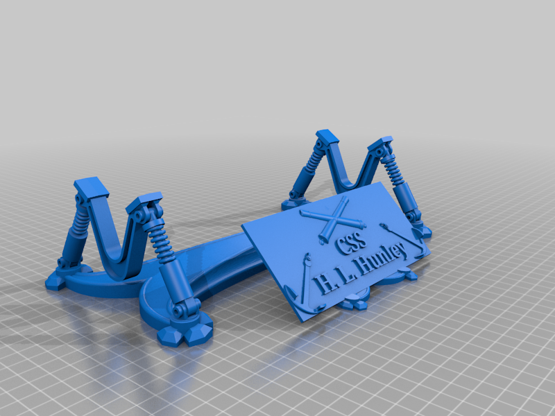 🚢 CSS Hunley Stand・Free 3D File for ・Cults