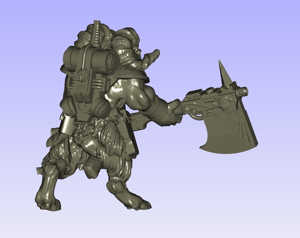 🛰 Imperial space army Beast-Weapon-Master Gor-Half-Horn・Free 3D File ...
