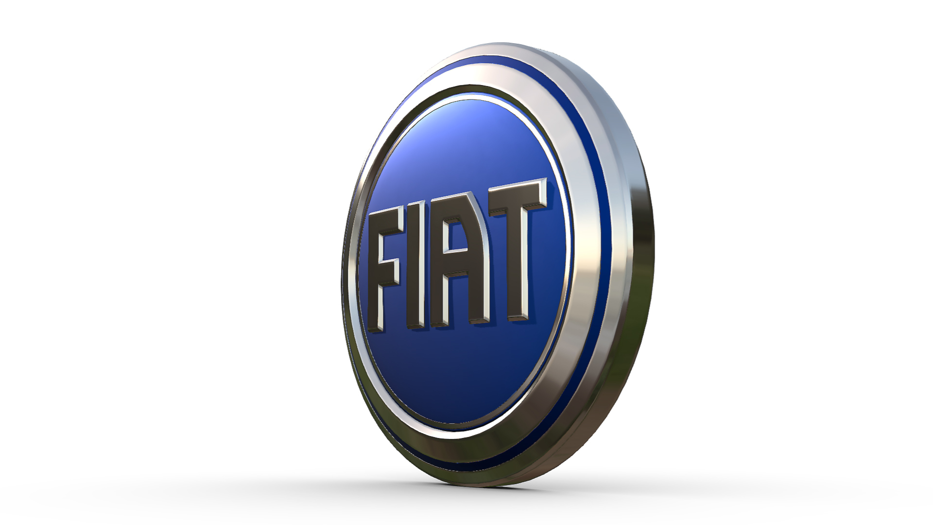 Fiat 3D Official Blue Logo Sticker – 48mm – Made In Italy – Car Badge Emblem – EAN 8016408212343