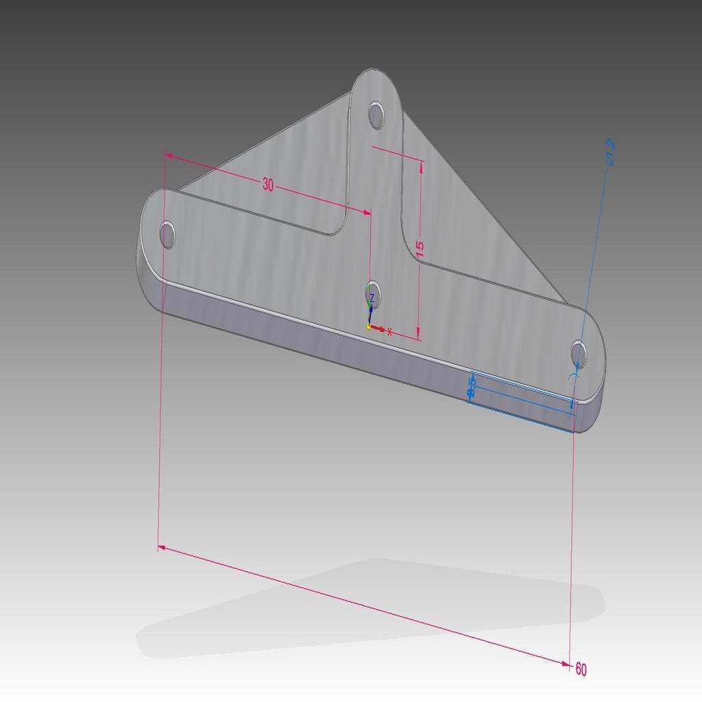 Bellcrank Rocker 👽 Bellcrank, (rocker) for controlline models F2B, F2D・Free DXF File for ...