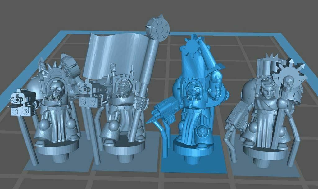 🎨 Evil Marines Heavy Armour Command・Free STL File for ・Cults