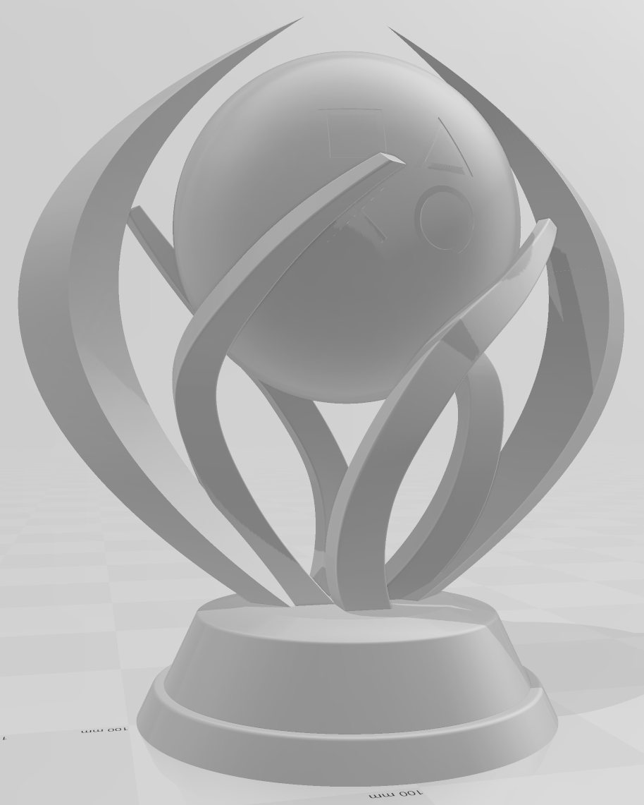 Archivo STL Trofeo Platinum de Playstation - Sin nombre 🎮・Modelo de ...